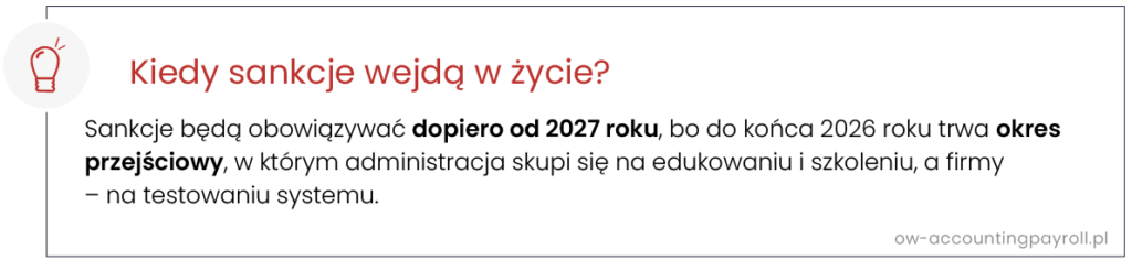 Sankcje związane z KSeF - od kiedy?